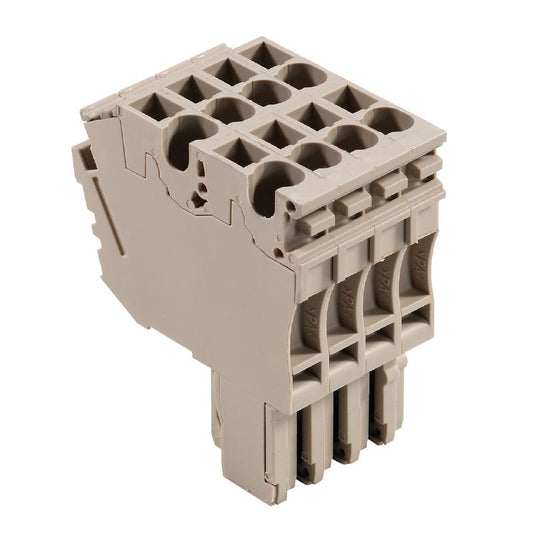 1815760000 - Dark Beige Plug-In Connector for Direct Mounting, 4 Connections  (Pack of 20)