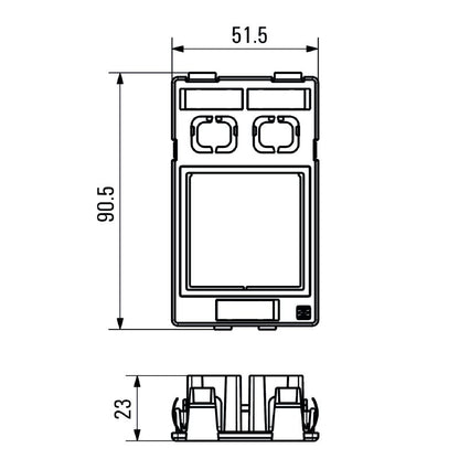 1450550000 - Polycarbonate Shielded Insert Plate for Power/Data Connections