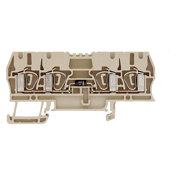 1650340000 - Beige Terminal Component with Tension-Clamp, 2.5 mm², RoHS Compliant  (Pack of 20)