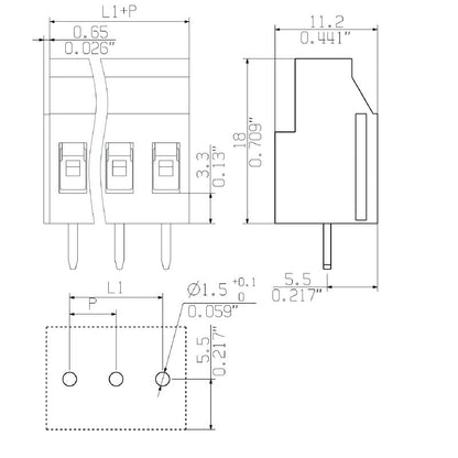 2652000000 - 5.08mm 12-Pole PCB Connector with 90° Outlet Direction  (Pack of 64)