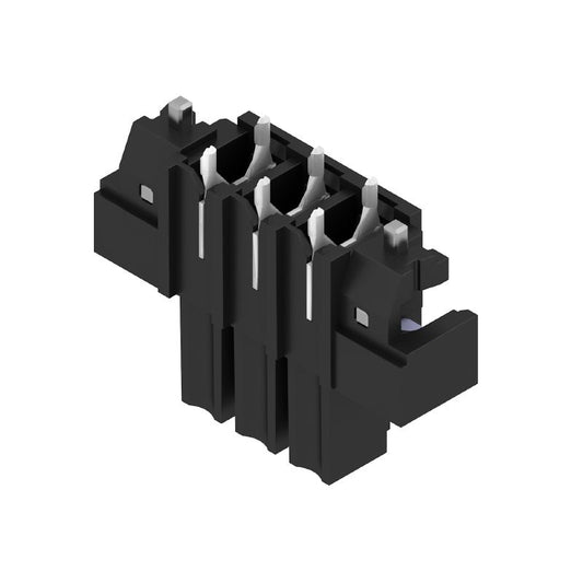 1029270000 - 3-Pole 3.81mm Black PCB Header Connector with Solder Flange  (Pack of 50)