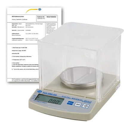 PCE-DMS 200 - 10 cm Round Laboratory Balance for Paper Weighing