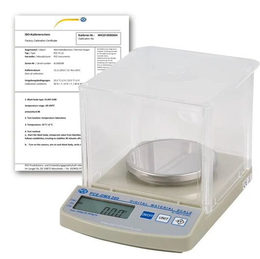 PCE-DMS 200 - 10 cm Round Laboratory Balance for Paper Weighing
