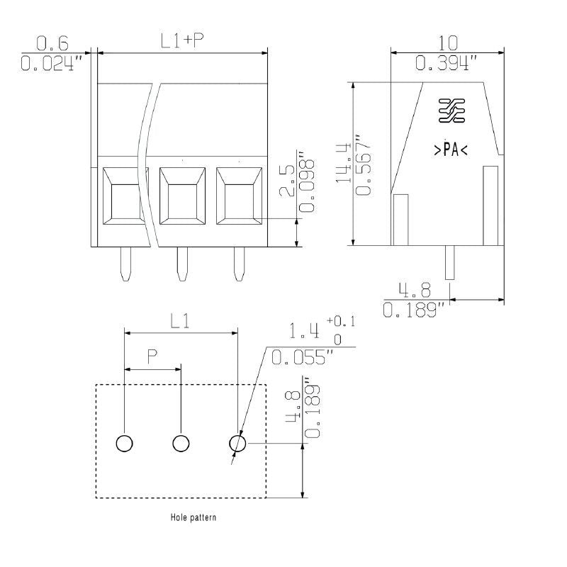 2650970000 - RoHS Compliant 90° PCB Connection Clamp, 150 Pack  (Pack of 150)