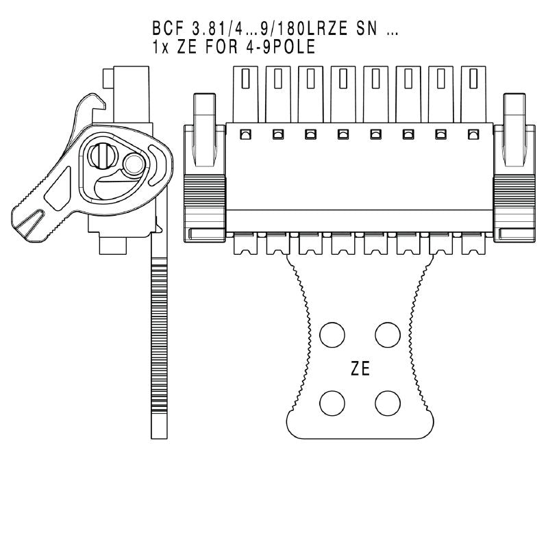 2443020000 - 3.81mm 8-Pole PCB Connector with PUSH IN Mechanism  (Pack of 50)