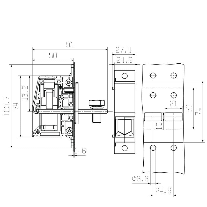 1937140000 - 95 mm² Grey Feed-Through Terminal with 180° Outlet  (Pack of 10)
