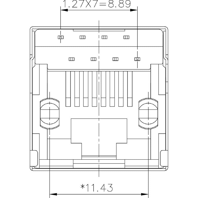 2634590000 - Cat. 6 RJ45 Modular Jack with 8 Poles & 750 Cycles  (Pack of 140)