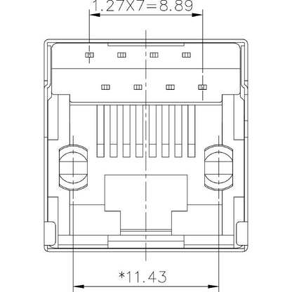 2634590000 - Cat. 6 RJ45 Modular Jack with 8 Poles & 750 Cycles  (Pack of 140)