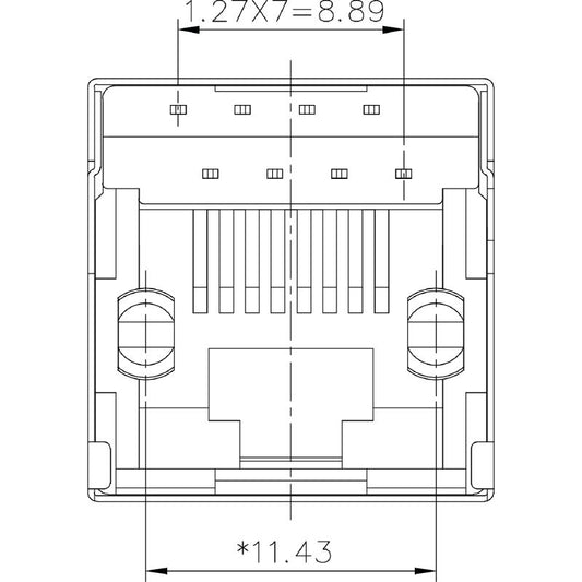 2634590000 - Cat. 6 RJ45 Modular Jack with 8 Poles & 750 Cycles  (Pack of 140)