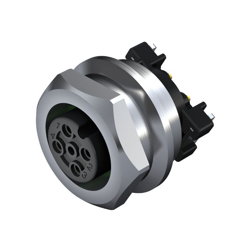 2422300000 - M12 PCB Connector, 4 Poles, RoHS Compliant, -30 to 80 °C  (Pack of 25)