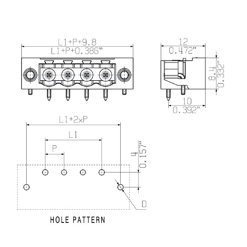 1150420000 - 5.08mm Male PCB Connector with 9 Poles & Solder Flange  (Pack of 30)