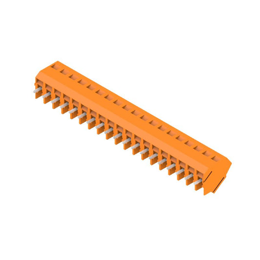 1233980000 - 5mm Terminal Block, 19 Poles at 135°, Tinned Orange Finish  (Pack of 50)