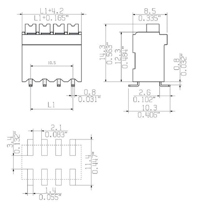 1507370000 - 3.50mm Pitch 4-Pole Black Terminal with Push In Functionality  (Pack of 37)