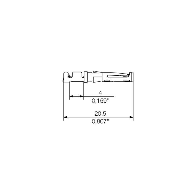 1426800000 - Gold-Plated PCB Connector, Crimp, 1.5mm² Capacity  (Pack of 5000)
