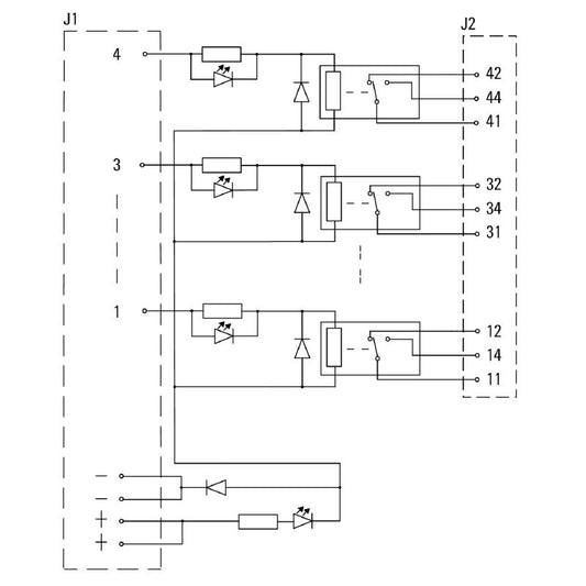 1447440000 - 24V Relay Module with Screw Connections & LED Indicators