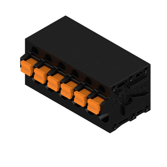 1424810000 - 6-Pole 90° PCB Terminal, 3.5mm Pins, Black  (Pack of 45)