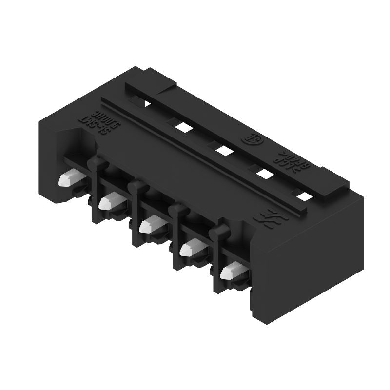 1796660000 - 5-Pole 5mm PCB Connector with 180° Elbow and Tinned Pins  (Pack of 50)