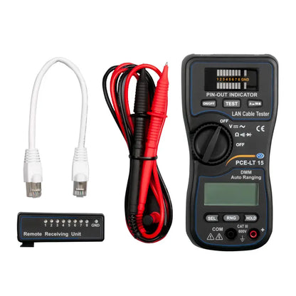 PCE-LT 15 - Versatile Network Cable Tester & Multimeter with LED Display