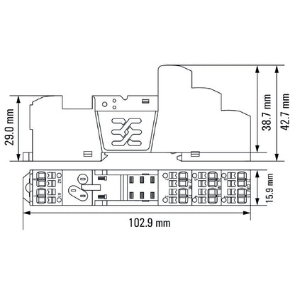 7760056365 - 8A Relay Socket with Push-In Connection  (Pack of 20)