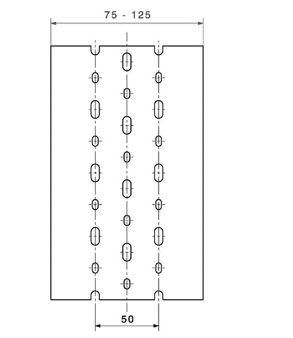 2589810000 - Halogen-Free 50mm x 75mm Cable Duct, 2000mm Long  (Pack of 24)