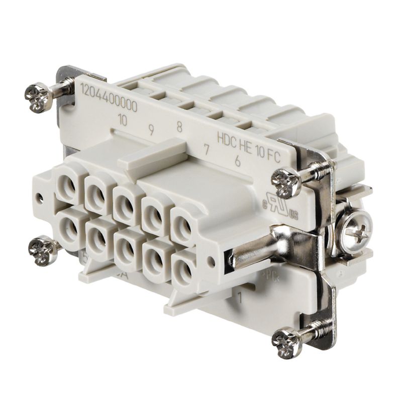 1204400000 - 10-Pole 16A Female Crimp Connector, RoHS & UL Certified