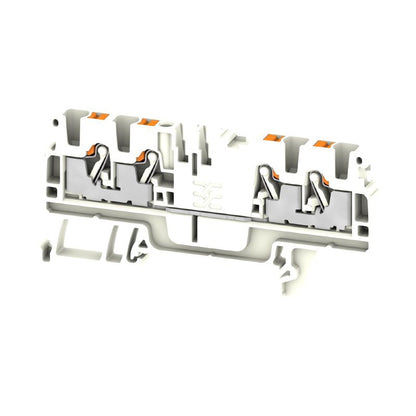 1521790000 - Compact White 2.5 mm² Feed-Through Terminal Block, 800V, 24A  (Pack of 100)