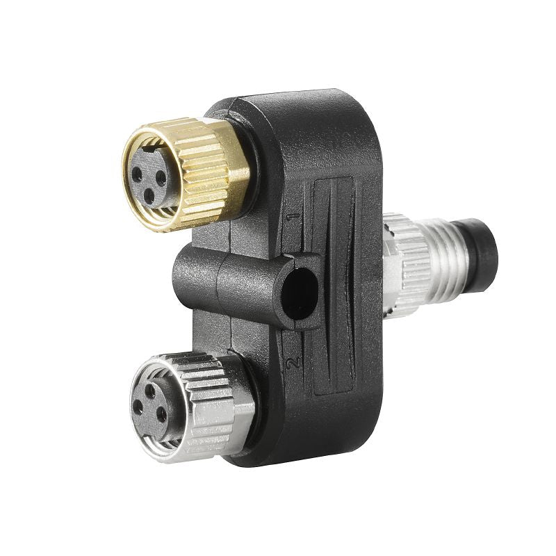 1524700000 - IP67 M8 Y Connector, Gold Contacts, RoHS Compliant