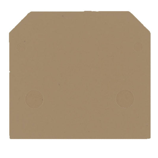 0105100000 - Dark Beige 40mm Snap-On End Plate for Terminals  (Pack of 20)