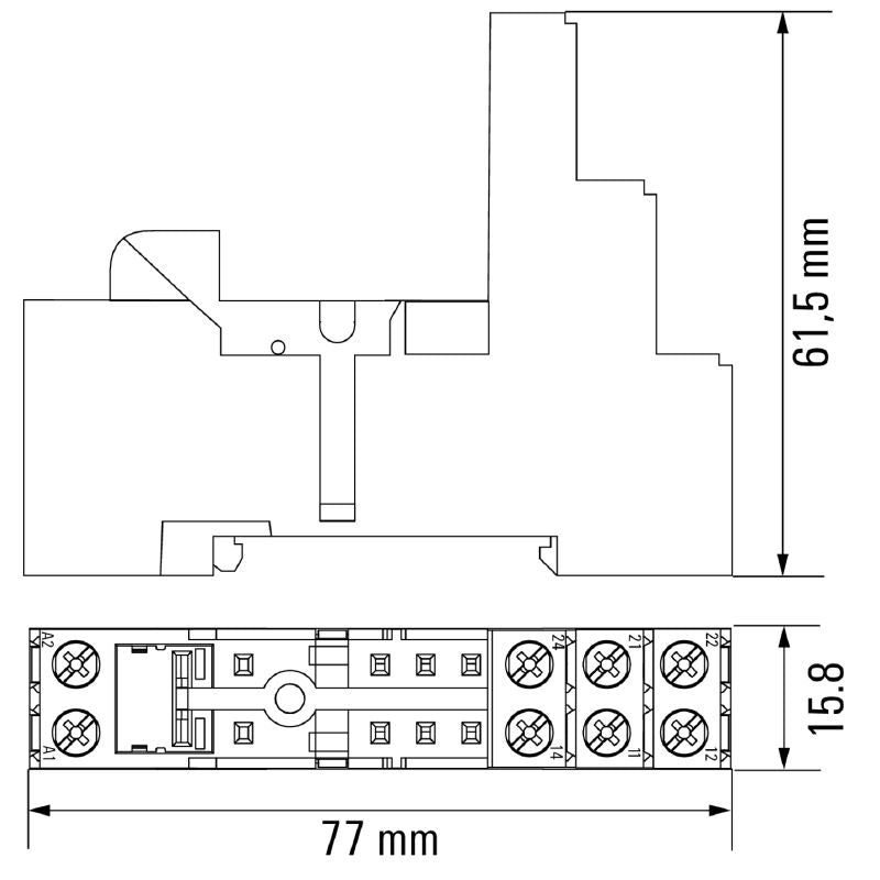 8869490000 - SRC-I 2CO Relay Socket, 61.5mm Deep, 8A Capacity  (Pack of 10)