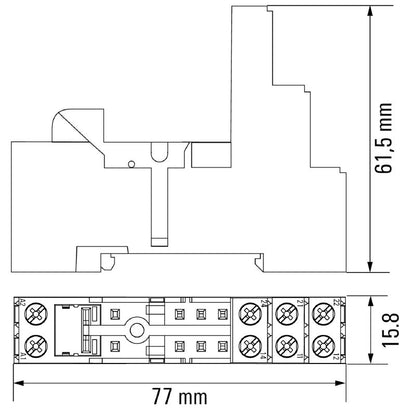 8869490000 - SRC-I 2CO Relay Socket, 61.5mm Deep, 8A Capacity  (Pack of 10)