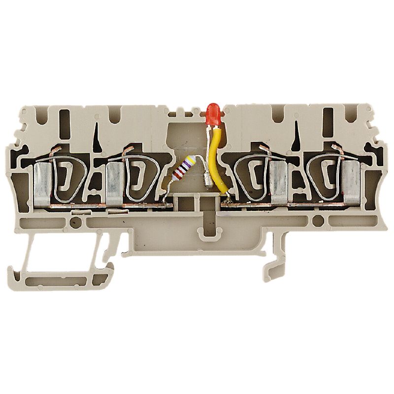 1692590000 - Dark Beige Feed-Through Terminal 2.5 mm² with Tension-Clamp  (Pack of 20)