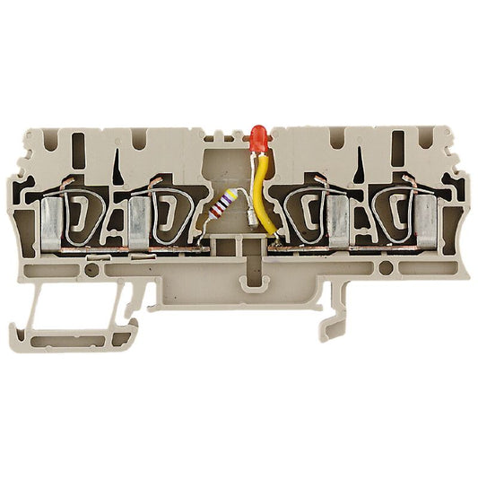 1692590000 - Dark Beige Feed-Through Terminal 2.5 mm² with Tension-Clamp  (Pack of 20)