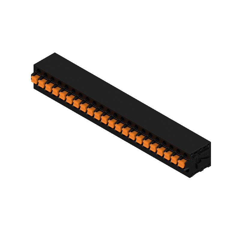 1424990000 - 5mm Pitch Black Terminal Block with 22 Poles and PUSH IN Connection  (Pack of 10)