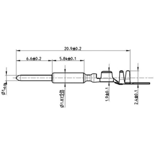 1068970000 - Hybrid 10-Pole Crimp Contact for 0.75 mm² Connections  (Pack of 300)