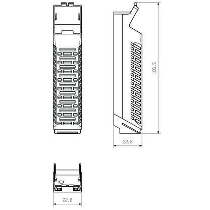 1080630000 - Black Side Element for OMNIMATE Housing, 22.5mm Wide  (Pack of 10)