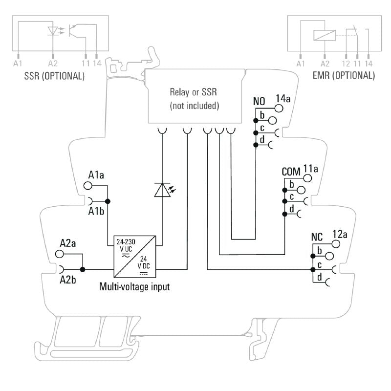 1127730000 - TOS Relay Socket 24-230V, 16A Continuous Current, UL Listed  (Pack of 10)