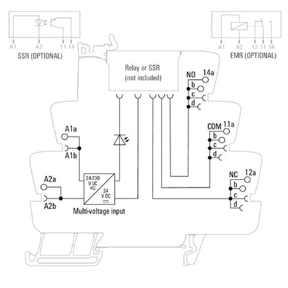 1127730000 - TOS Relay Socket 24-230V, 16A Continuous Current, UL Listed  (Pack of 10)