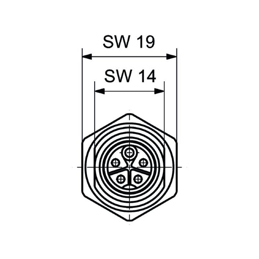 2830790000 - K-Coded 12A Plug Connector with IP65/IP68 Protection