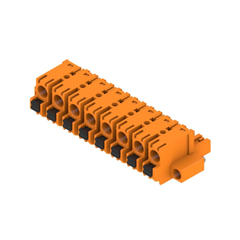 1230280000 - 7.62mm 8-Pole Female PCB Connector with Push-In Actuator  (Pack of 24)