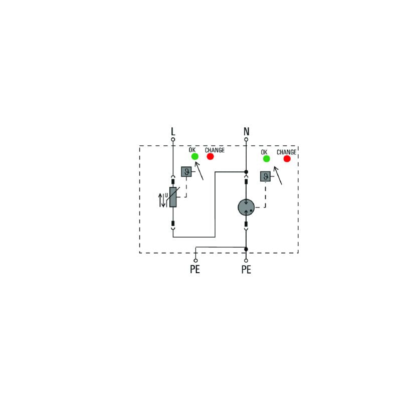 2591060000 - Surge Protection Device for Single-Phase Systems, IP20 Rated