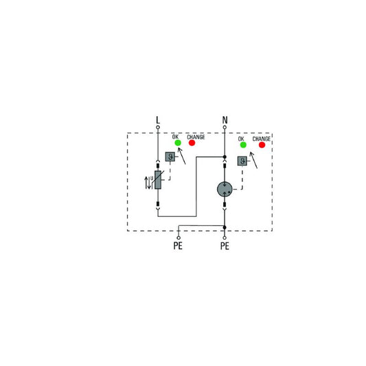2591060000 - Surge Protection Device for Single-Phase Systems, IP20 Rated