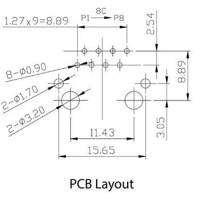 2564430000 - 90° RJ45 Transformer Jack with 8 Poles for PCB Connection  (Pack of 200)