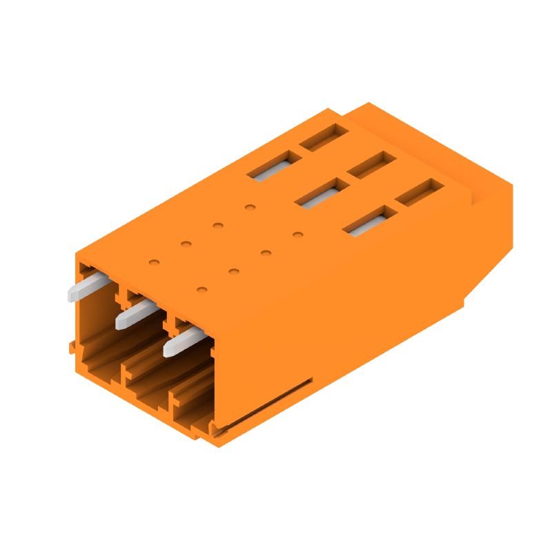 1975370000 - 5.08mm PCB Terminal, 3 Poles, Orange, 90° Angle  (Pack of 100)