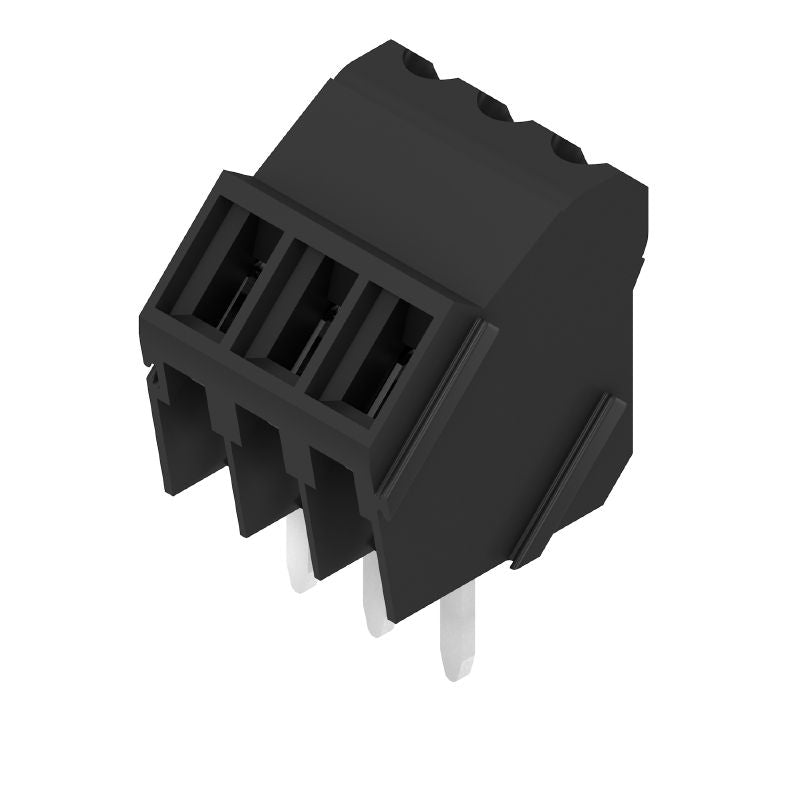 1715050000 - 3.5mm PCB Terminal, 3-Pole, Black, 135° Angle, RoHS Compliant  (Pack of 168)