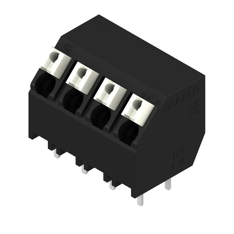 1885040000 - Black 5.08mm PCB Terminal, 4 Poles, 135° Connection  (Pack of 28)