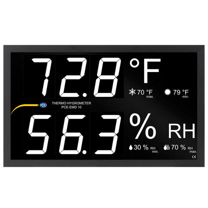 PCE-EMD 10 - Durable Psychrometer with 100mm Display for Temperature & Humidity Monitoring