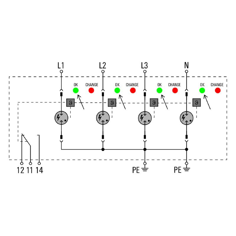 2726790000 - Low Voltage Surge Arrester with Remote Contact and Protection
