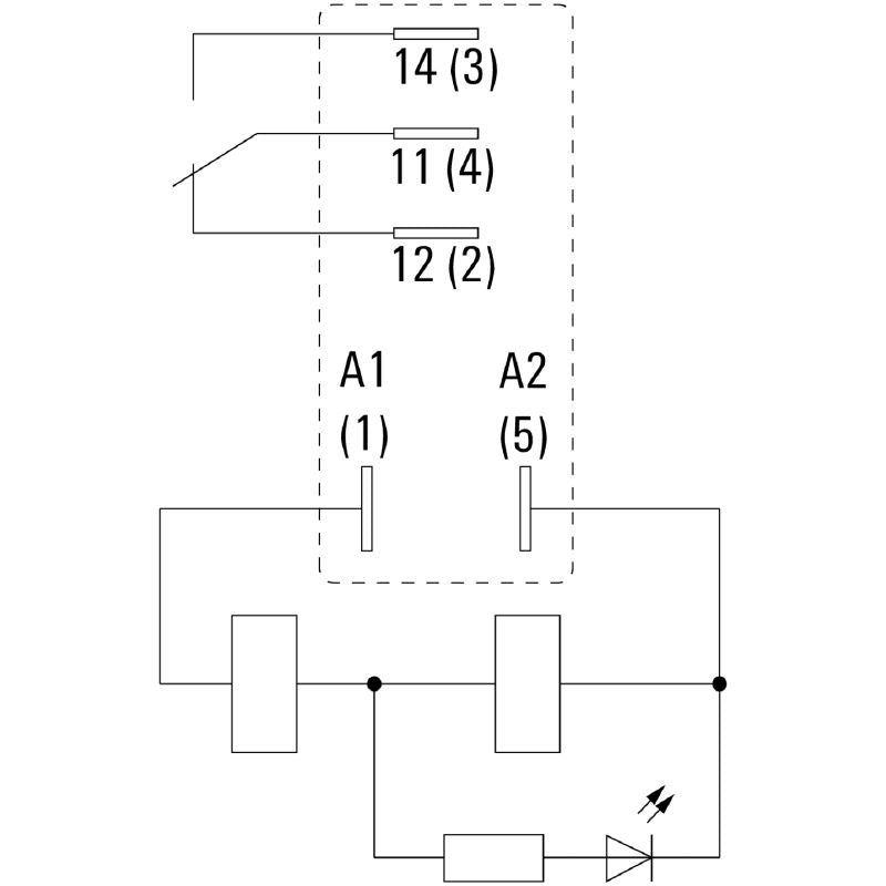 7760056320 - D-SERIES 230V AC Relay with AgSnO Contact and Test Button  (Pack of 20)