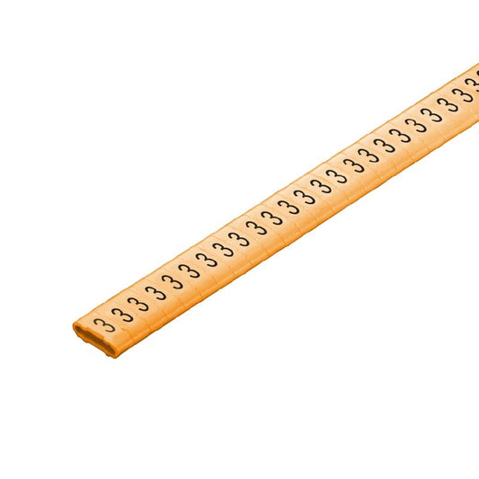 1568301512 - Set of 500 Orange PVC Cable Markers, 4mm Tall  (Pack of 500)