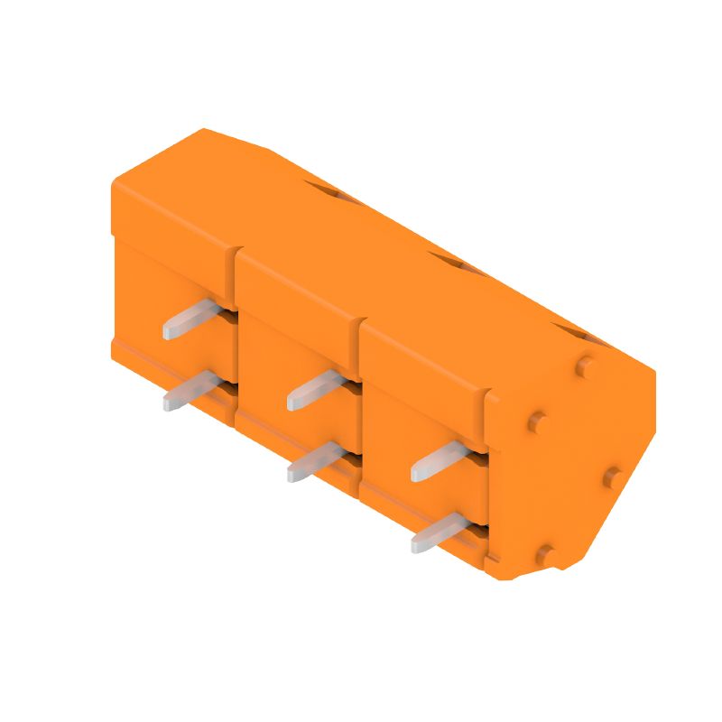 1953480000 - Orange 3-Pole PCB Terminals, 10mm Spacing, 3.5mm Solder Pin  (Pack of 100)